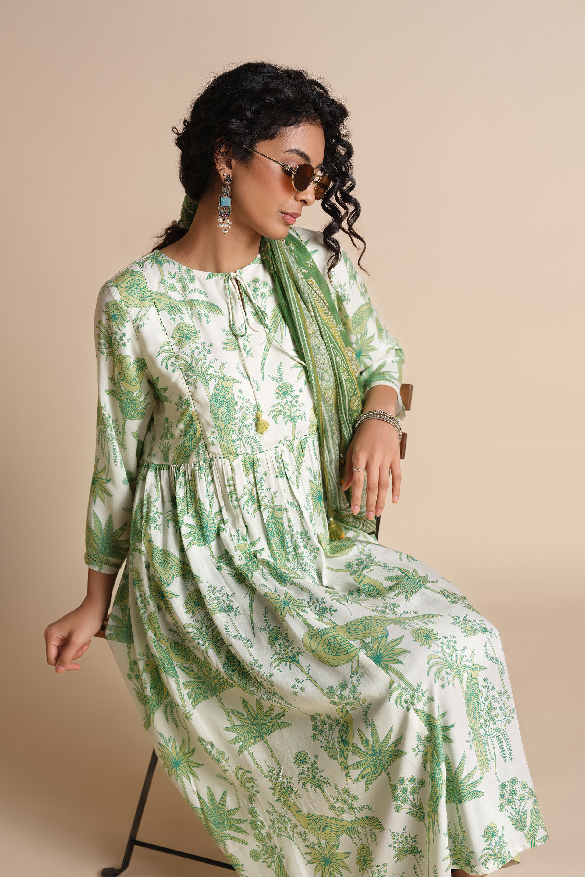Hara Bhara Kurta, Off White, image 2